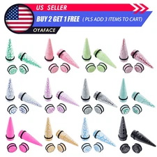 24Pcs 00G-20mm Big Ear Gauges Stretching Kit Acrylic Ear Tapers Plugs Expanders