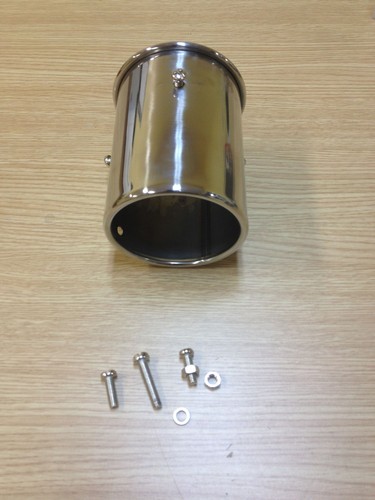 JDM TYPE R UNIVERSAL 2-7/8"ROUND STAINLESS STEEL EXHAUST TAIL PIPE TIP MT-TR-313 - Picture 4 of 12