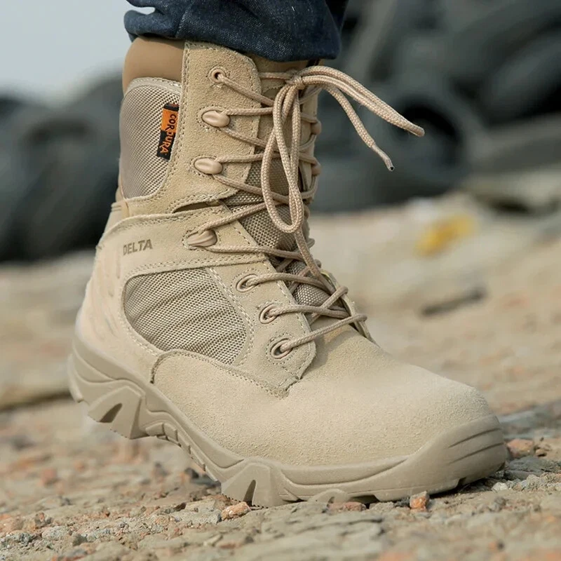 Men's Work Shoes Genuine Leather Waterproof Lace Up Tactical Boot Ankle Boots
Opens in a new window