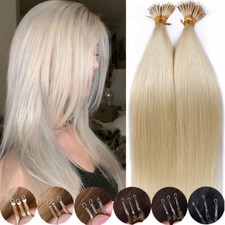 Thick Nano Ring Rings Loop Beads 100 Remy Human Hair Extensions Blonde Caramel