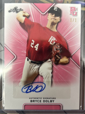 2021 Leaf Perfect Game Bryce Dolby Pink Prospect Auto Autograph 1/1 BA-BD2 Proof