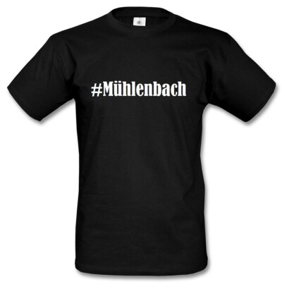 T-Shirt #Mühlenbach Hashtag Raute für Damen Herren und Kinder