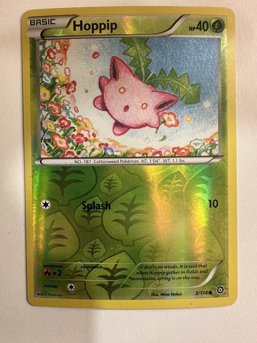 Pokemon Card Hoppip 3/114 XY Steam Siege Reverse Holo Foil Rare 2016 NM | eBay Pokemon Card Hoppip 3/114 XY Steam Siege Reverse Holo Foil Rare 2016 NM | eBay