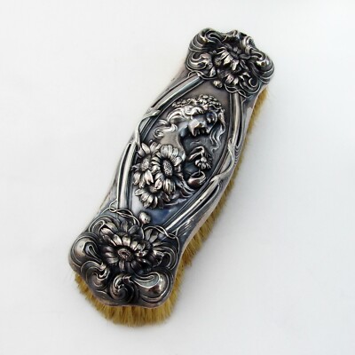 He Loves Me Clothes Brush Unger Brothers Sterling Silver 1903 | eBay