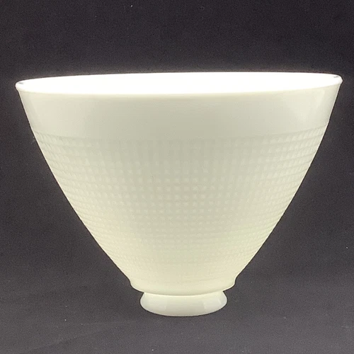 Vintage MCM Corning White Milk Glass Torchiere Diffuser 8” Lamp Shade Waffle