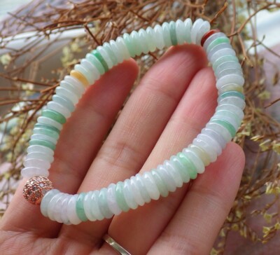 Certified Color Natural A JADE Jadeite Beads Bangle Circle