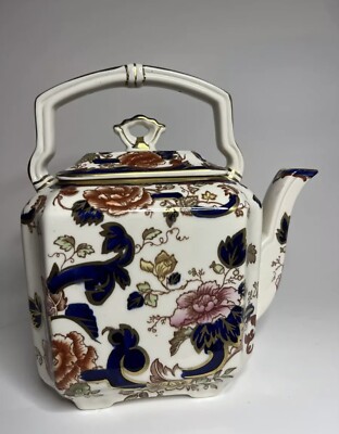 Mason's Mandalay Blue Ironstone Large Teapot England