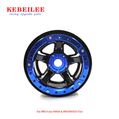 KEBEILEE CNC Alu wheel For PROLine 4.3''tire For LOSI DBXL&ARRMA Kraton 8S Black