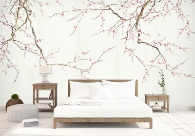 3D Peach Branch K9697 Wallpaper Mural Self-adhesive Removable Sticker Panda