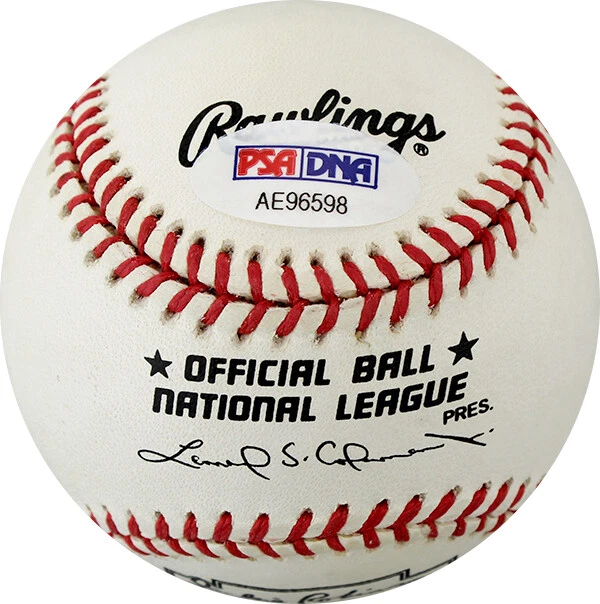 Harold Pee Wee Reese Signed Jackie Robinson 50th Anniversary NL Baseball PSA - Image 2 of 2