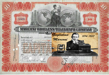 1913 THE SOCIETY OF GUGLIELMO MARCONI ORIGINAL HISTORICAL AND VERY RARE ACTION 5