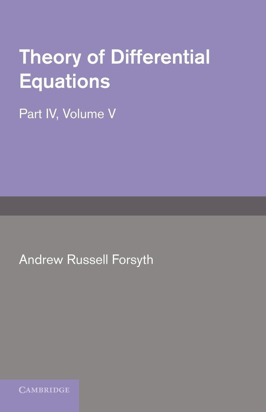Thumbnail - Andrew Russell Forsyth | Theory Of Differential Equations |