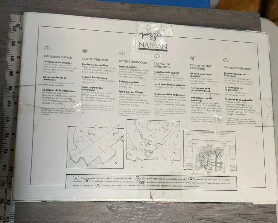 Difícil de encontrar 1997 Rompecabezas Nathan, Paul Cezanne Florero Azul Rompecabezas Arte, 2000 Piezas Foto 4 de 4
