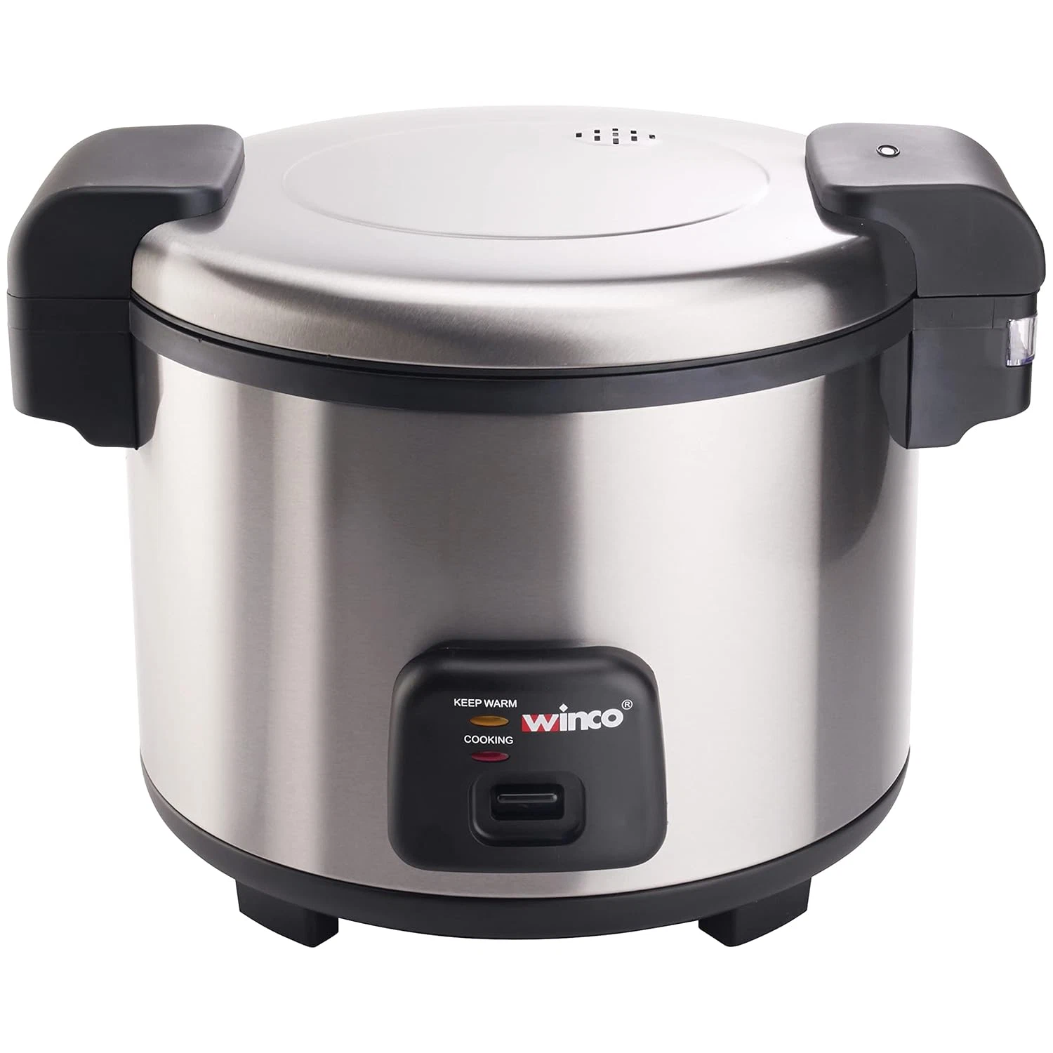 Commercial-Grade Electric Rice Cooker with Hinged Cover, 30 Cup