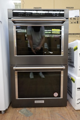 kitchenaid double oven black