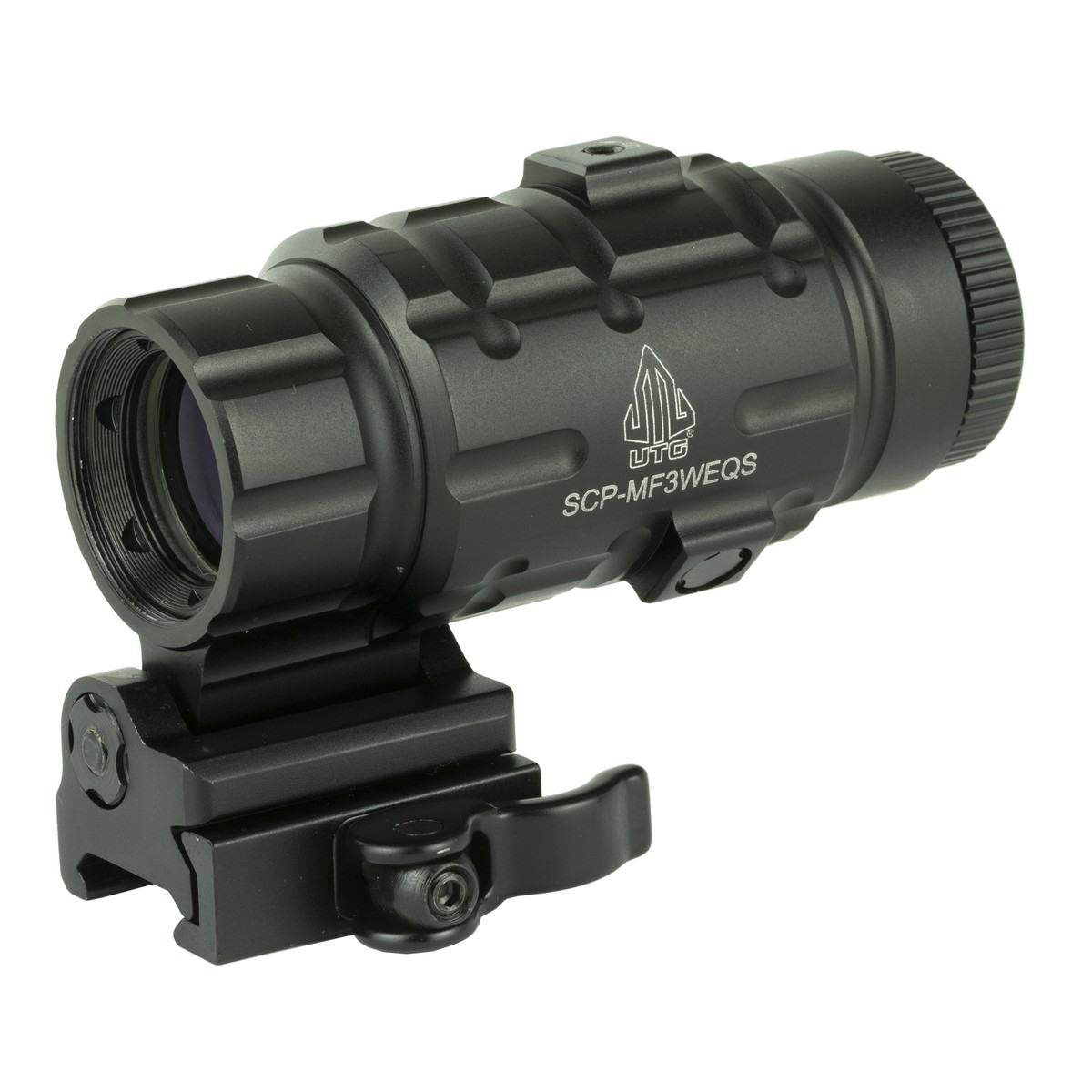 UTG 3X HD Magnifier with Adjustable W/E and Flip-to-Side QD Mount