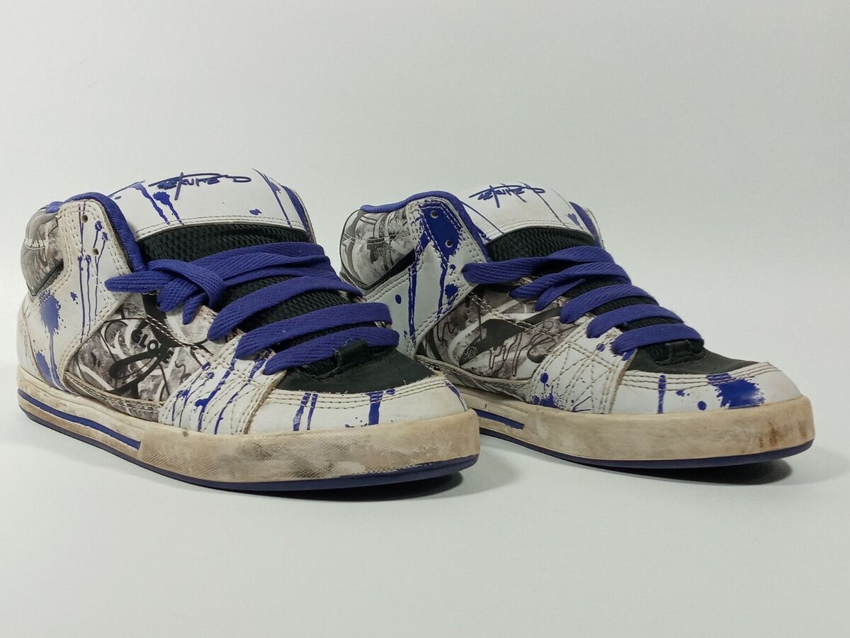 RARE Globe Australia Mace Hi Skate Shoes SEKURE D WT/PRP/GRA RARE Globe Australia Mace Hi Skate Shoes SEKURE D WT/PRP/GRA