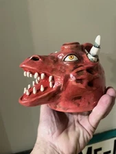 Stacy Lambert face pottery Large / medium Size.    Nice   Signed.