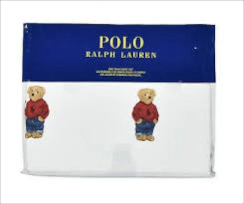 Juego de 4 s banas de oso de peluche Polo Ralph Lauren QUEEN BOY NUEVO EN CAJA