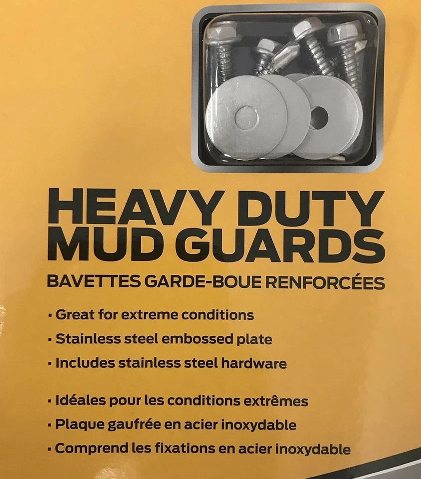 BEST GMC Mudflaps Pickup Heavy Duty 12x23 Mud Guard Flap stainless Pair FRONTS - Изображение 3 из 4