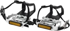 Wellgo Bike Pedals with Toe Cages and Straps Universal Fit Bicycle Pedal 9/16