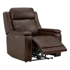 CHITA Genuine Leather Recliner Adjustable Lay flat Recliner Chair with Headrest