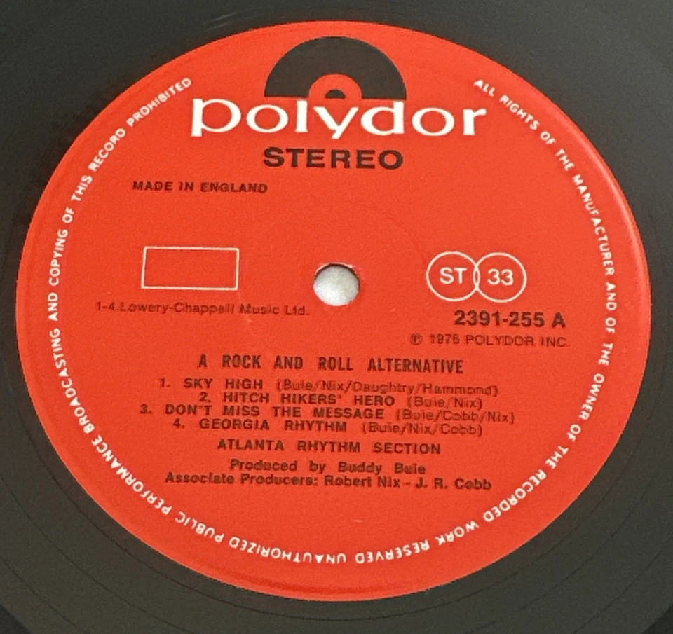 Atlanta Rhythm Section A Rock And Roll alternative Lp Record 2391-255  EX / VG+ - Image 4 of 4