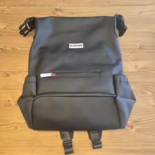 ?Brand New Hunter PU Top Clip Backpack - Black