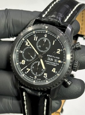 Breitling Navitimer 8 Automatic Chronograph Day-Date Black SS 43mm Luxury Watch