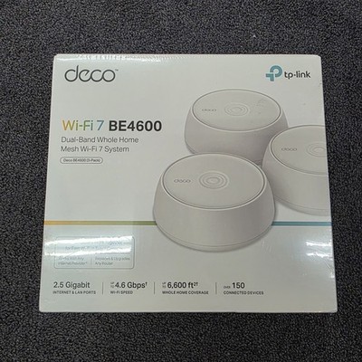 TP-Link Deco BE4600 Wi-Fi 7 Whole Home System Mesh 3-Pack - NEW