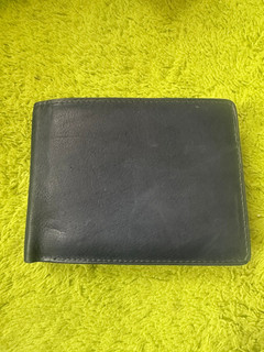 Geldbeutel Geldbörse Echtleder blau 12 5 x 10 cm