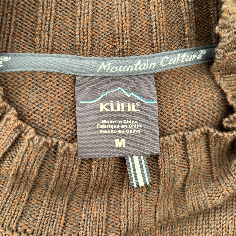 Vestido Suéter Kuhl Para Mujer Gia Talla Mediana Marrón Chocolate Espiga Cable Foto 3 de 4