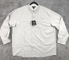 NWT Mens Dri Duck Convertible Sleeve Long Sleeve Shirt Gray Vented Ripstop 3XL