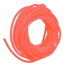 Rubber Cord Tube 16Feet 2mm Dia 1mm Hole Coral Hollow Tubing for DIY Craft
