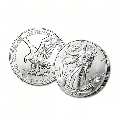 #ad 2025 One Dollar 1 oz American Silver Eagle Coin BU New $75.99