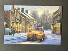 Earwig and the Witch Ghibli Postcard Yellow Citroën 2CV Snowy Village Christmas