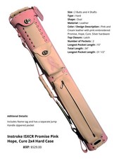 Instroke Pool/Billiards Pink Promise, Hope, Cure 2x4 Hard Pool Stick/Cue Case