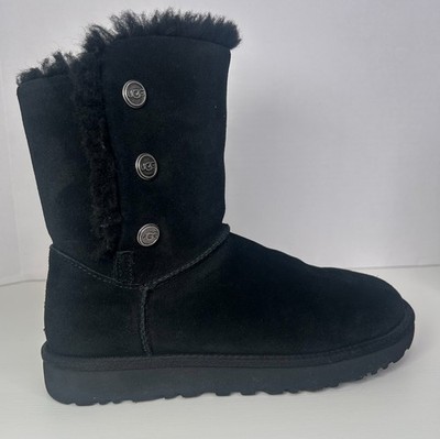 Women's UGG Bailey Snaps Boots Black Size 7