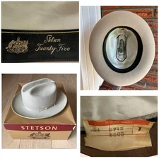Vintage 60s Stetson Twenty Five Open Road Silverbelly Cowboy Hat Size 7