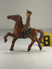 Vintage 1930s Barclay Manoil Cast Iron Cavalry Soldier on Horse WWI Toy Figure