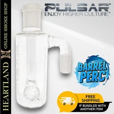 Pulsar Bong Ash Catcher 14mm 90deg Thick Quality BOROSILICATE Glass BARREL PERC