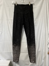 Beyond Yoga Black  Metallic Gold High Waist Alloy Ombre Full Length Leggings M