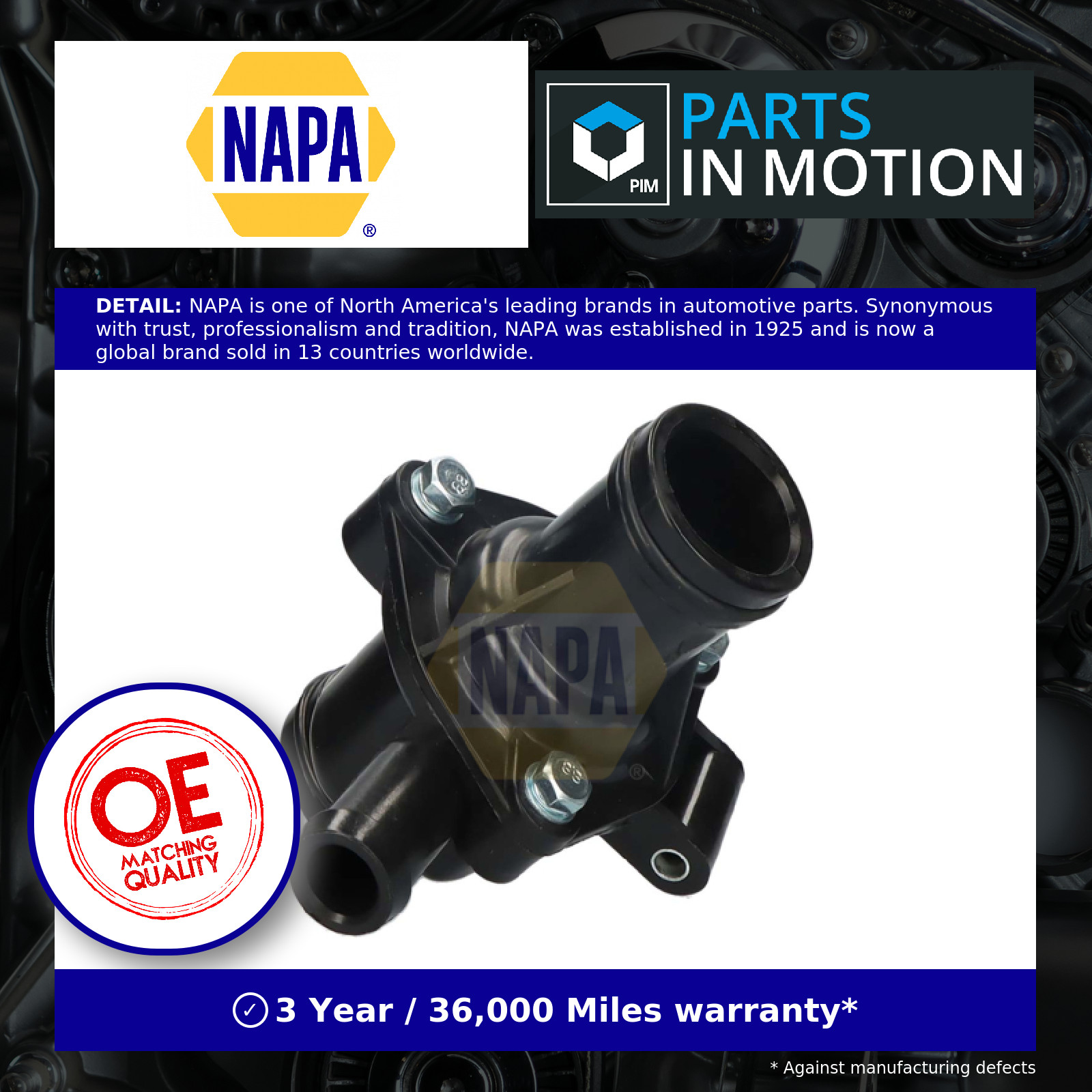Coolant Thermostat NTH1165 NAPA PEM10025 PEM10025L - Image 4