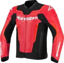 ALPINESTARS GP Force Fits V2 Airflow Leather Jacket - Red/Red Fluo - US 40 / EU