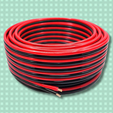 Rockville RED 14G50 OFC 14 Gauge 50 Foot 100 Copper Speaker Wire Car Audio