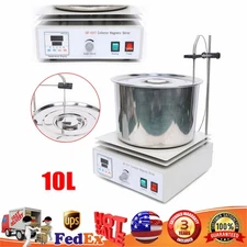 10L Heat-Collecting Magnetic Stirrer Water Oil Bath Lab Thermostat 1400Rpm 400??