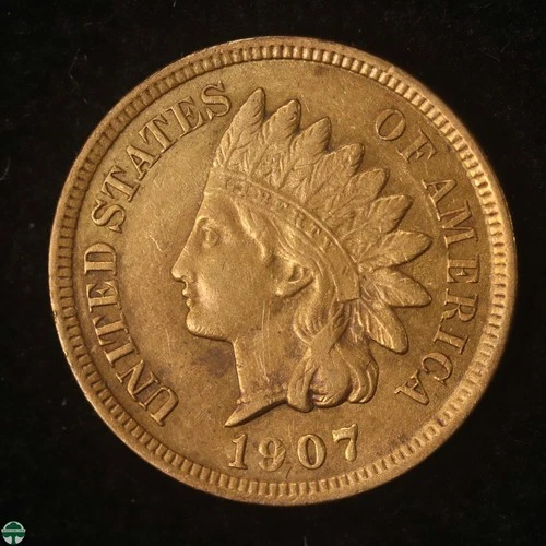 1907 Indian Head Small Cent - AU Details