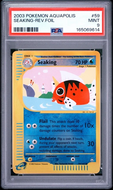 2003 Pokémon Aquapolis Seaking Rev Foil #59 PSA 9 🔥 Mint *NEW CERT*
