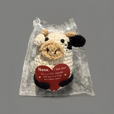 I Love You Nana Plush Gift From Grandkids - Crochet Piglet Sentimental W/ Bag 4  