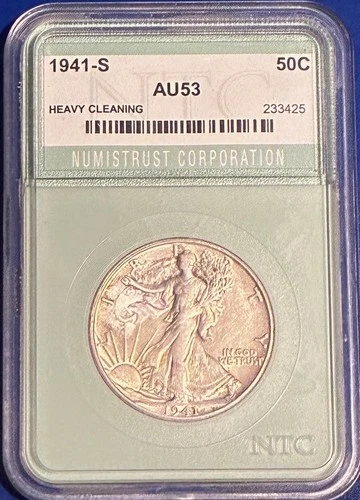 1941  -  LIBERTY  WALKING  HALF  DOLLAR  -  PCGS   AU 53
